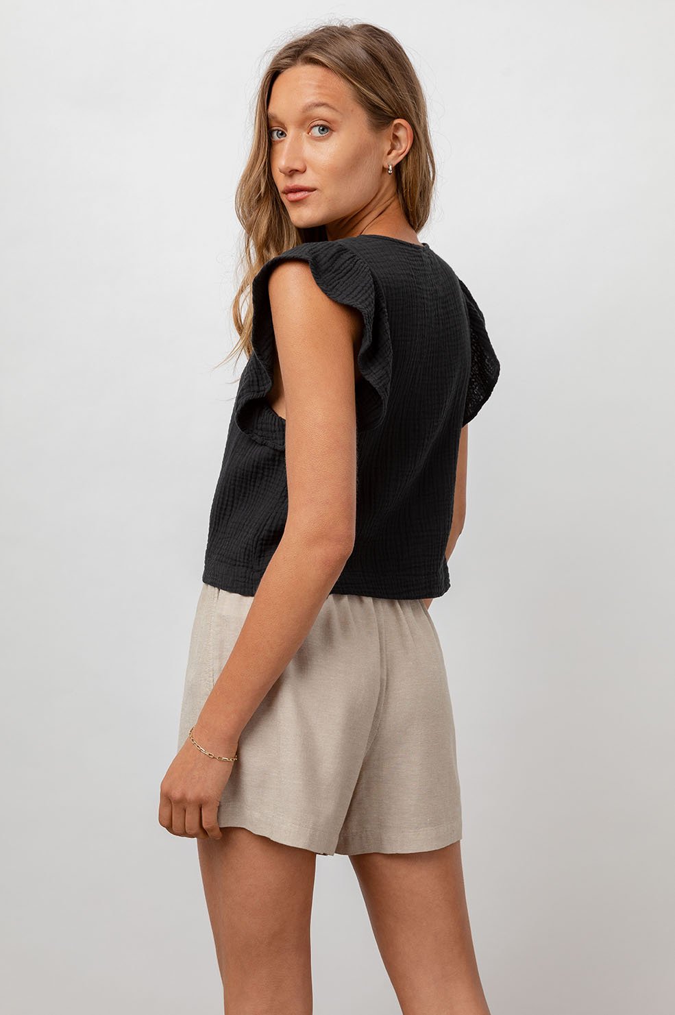 Miley Black Top - size L