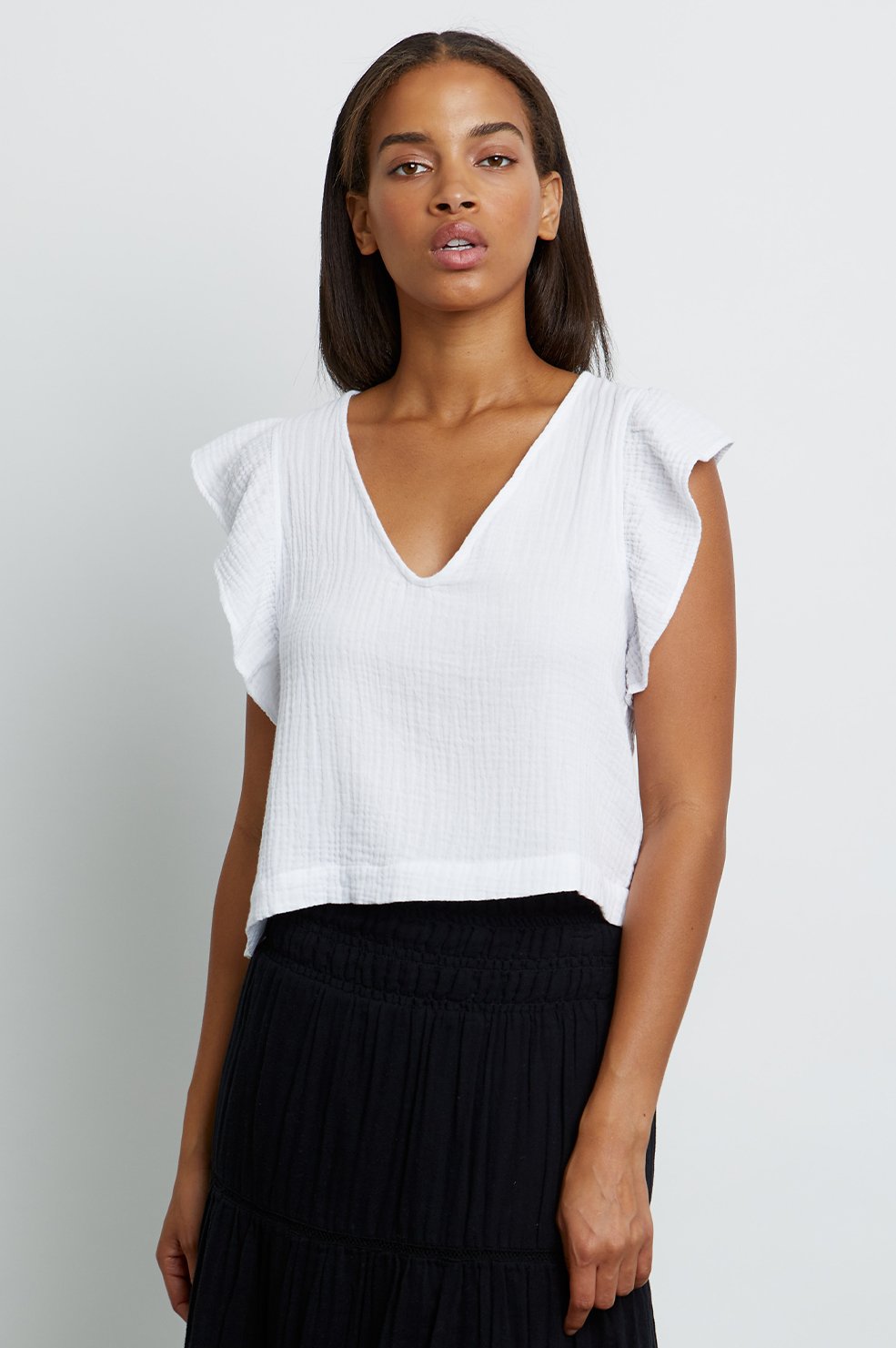Miley White Top - L