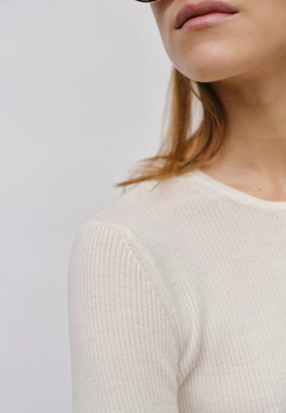Camb Knit Blouse - Off White