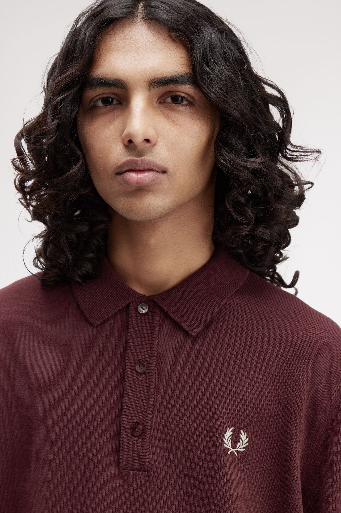 Classic Knitted Polo Ox Blood