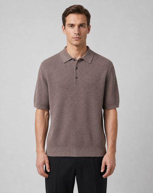 Light Brown Polo Knit