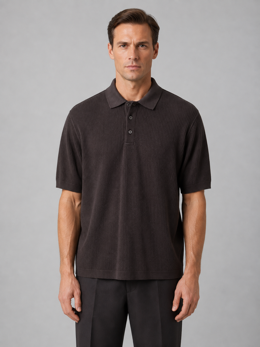 Brown Polo Knit