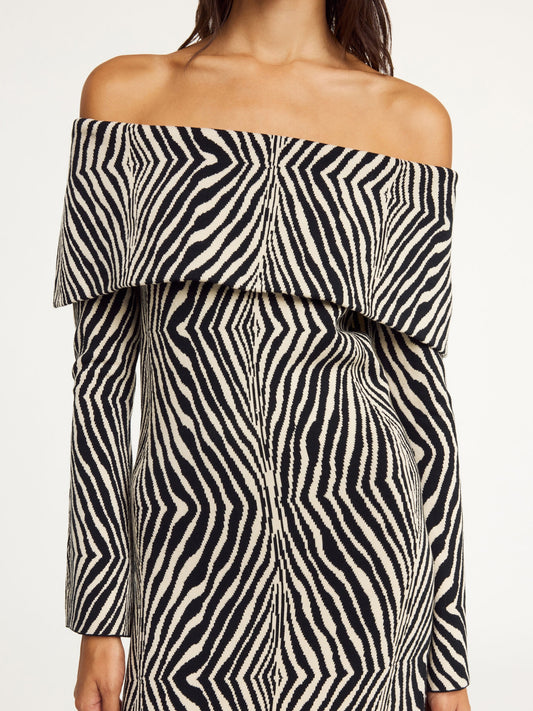 Bennie Midi dress Zebra