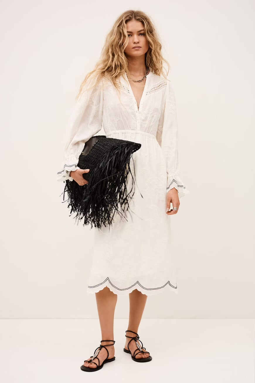 PRISCO Jacquard midi dress