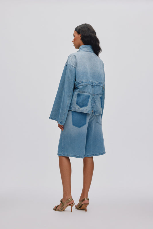 Raha Wide Shorts - Light Denim
