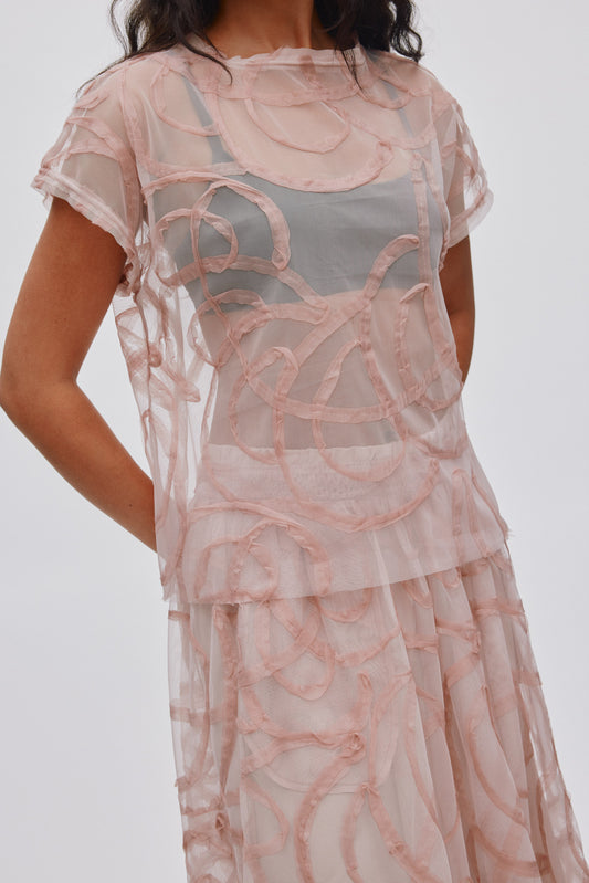 Gritt Boxy Tee - Blush