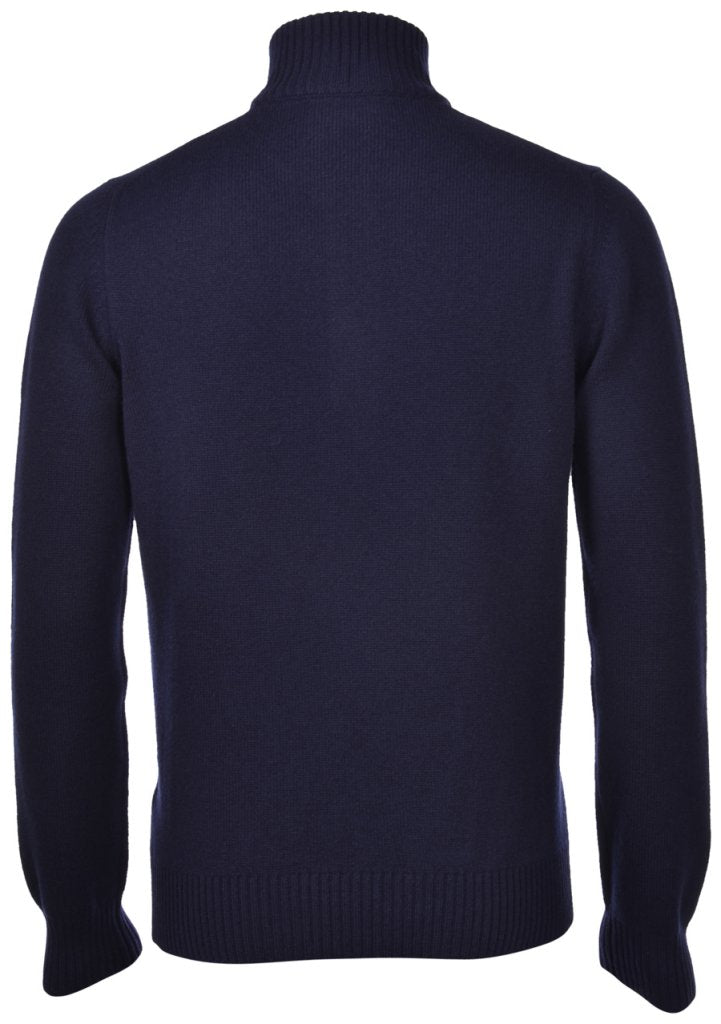 Navy Mock Neck with Zip
