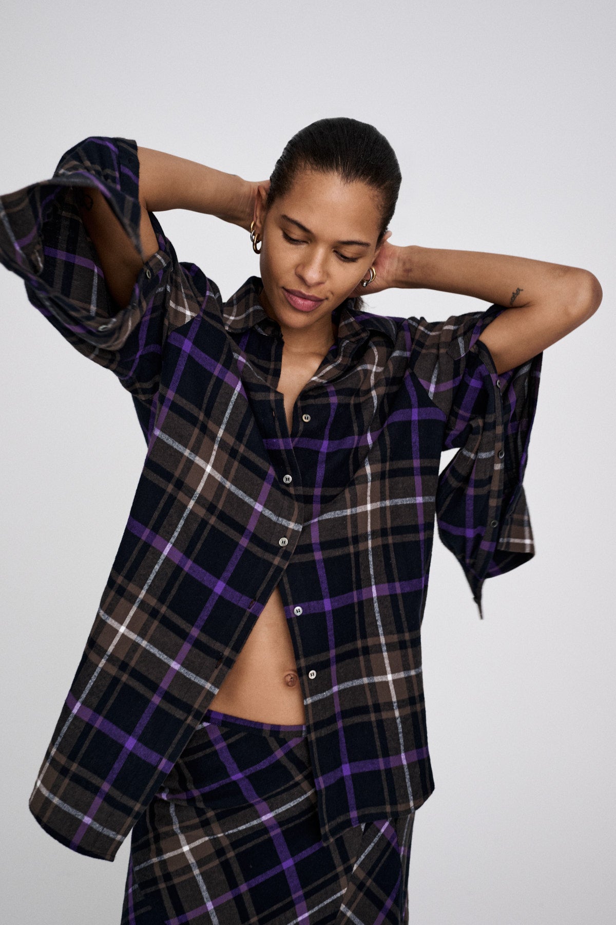 Mallory Shirt Purple Check