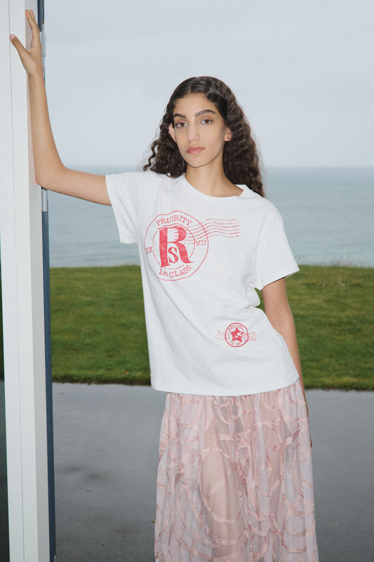 Ambla Postal T-Shirt - Chalk