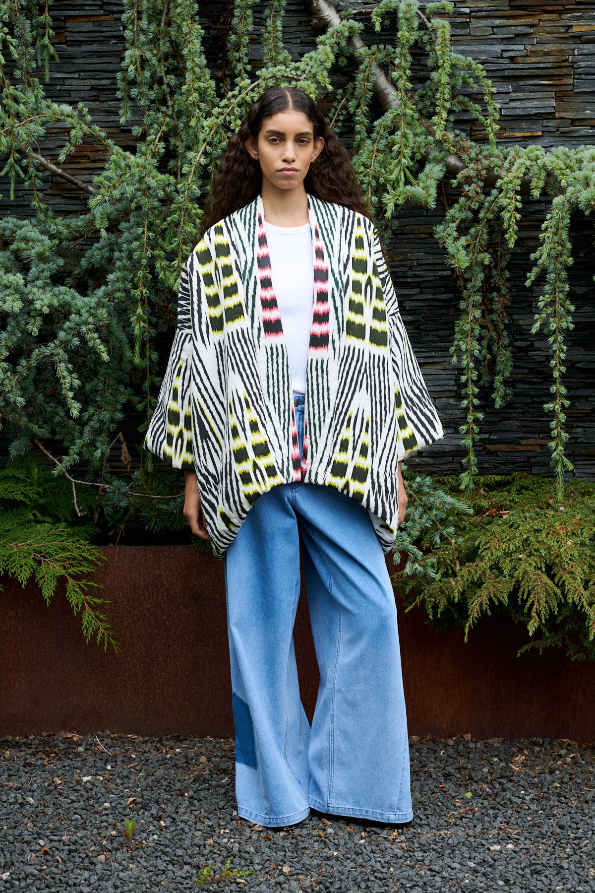 Abba Ikat Combo Padded Kimono