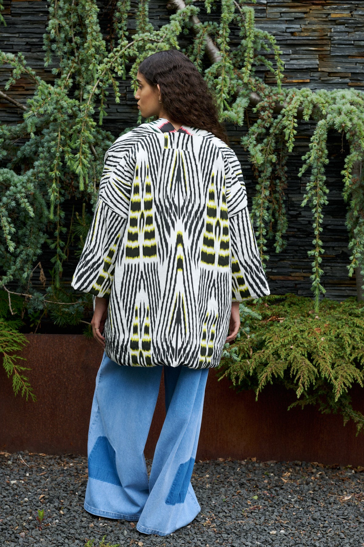 Abba Ikat Combo Padded Kimono