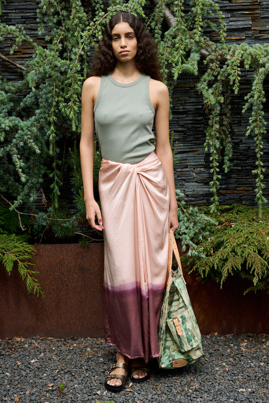 Rojin Drape Skirt - Blush Combo