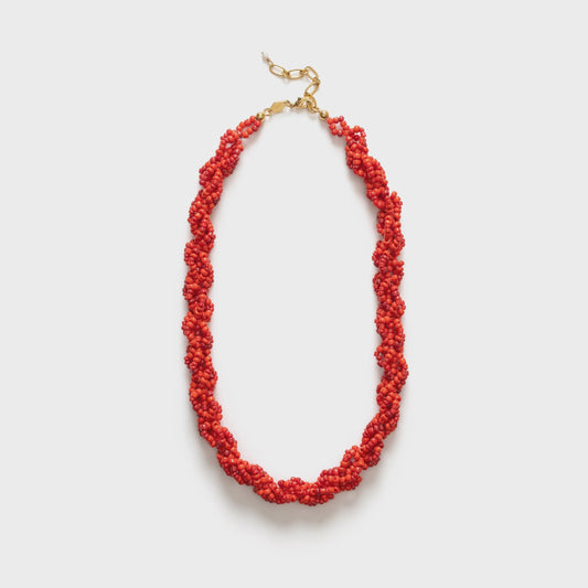 Scarlet Wave Necklace Bright Red