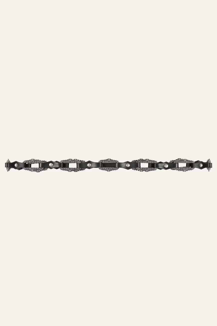 BAPTISTE leather statement belt