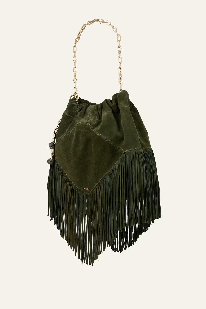 JUNE fringed suede bag