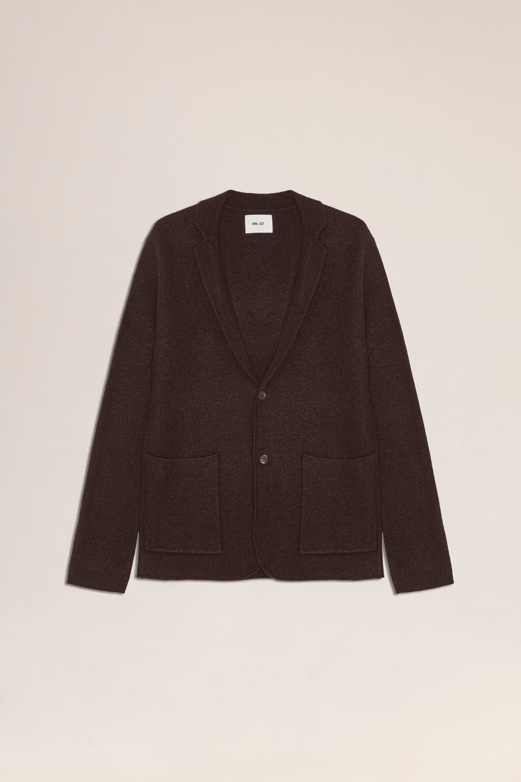 Lucas Boiled Wool Blazer Dusky Port