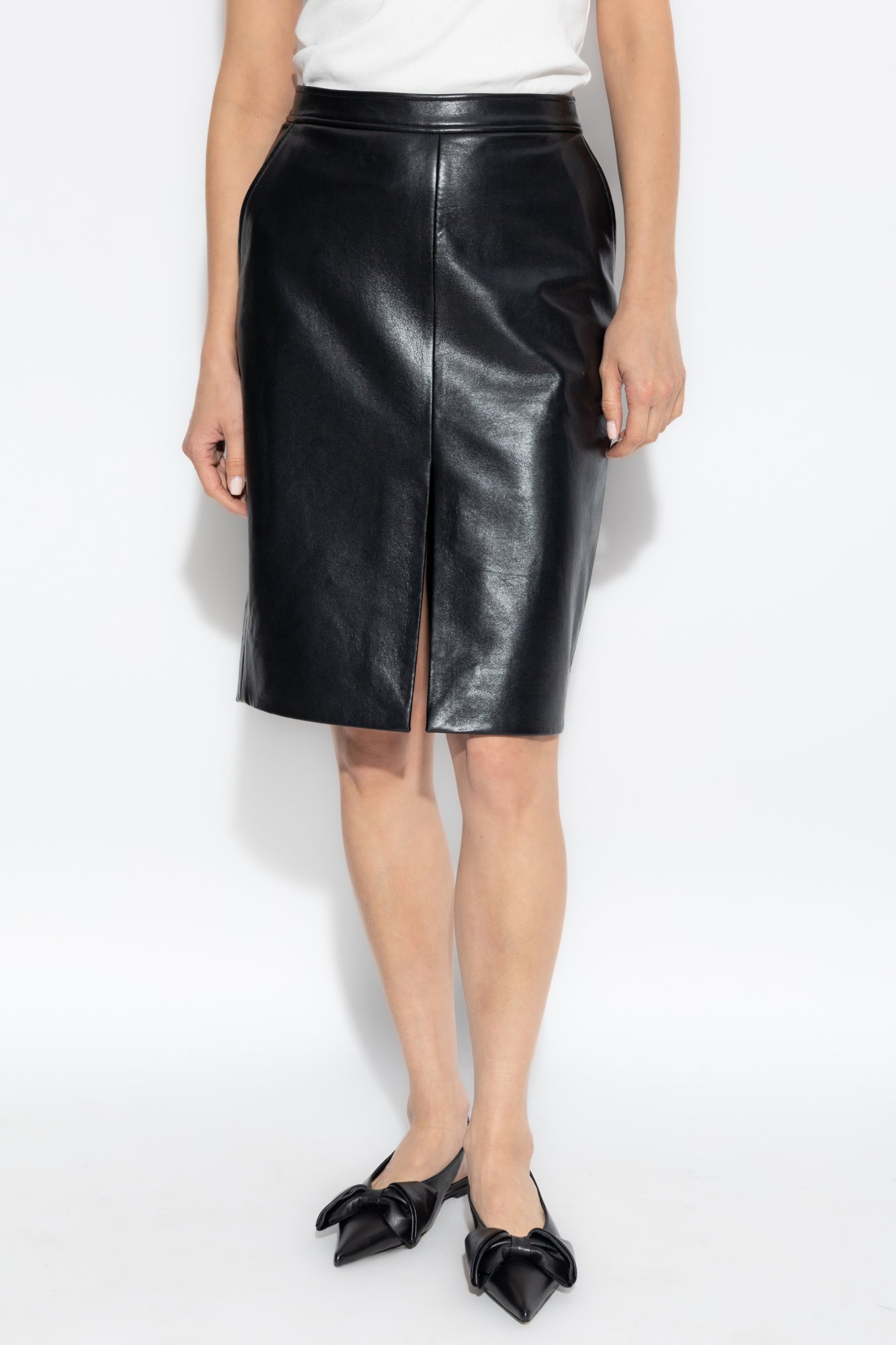 Tyra Skirt - Black Recycled Leather