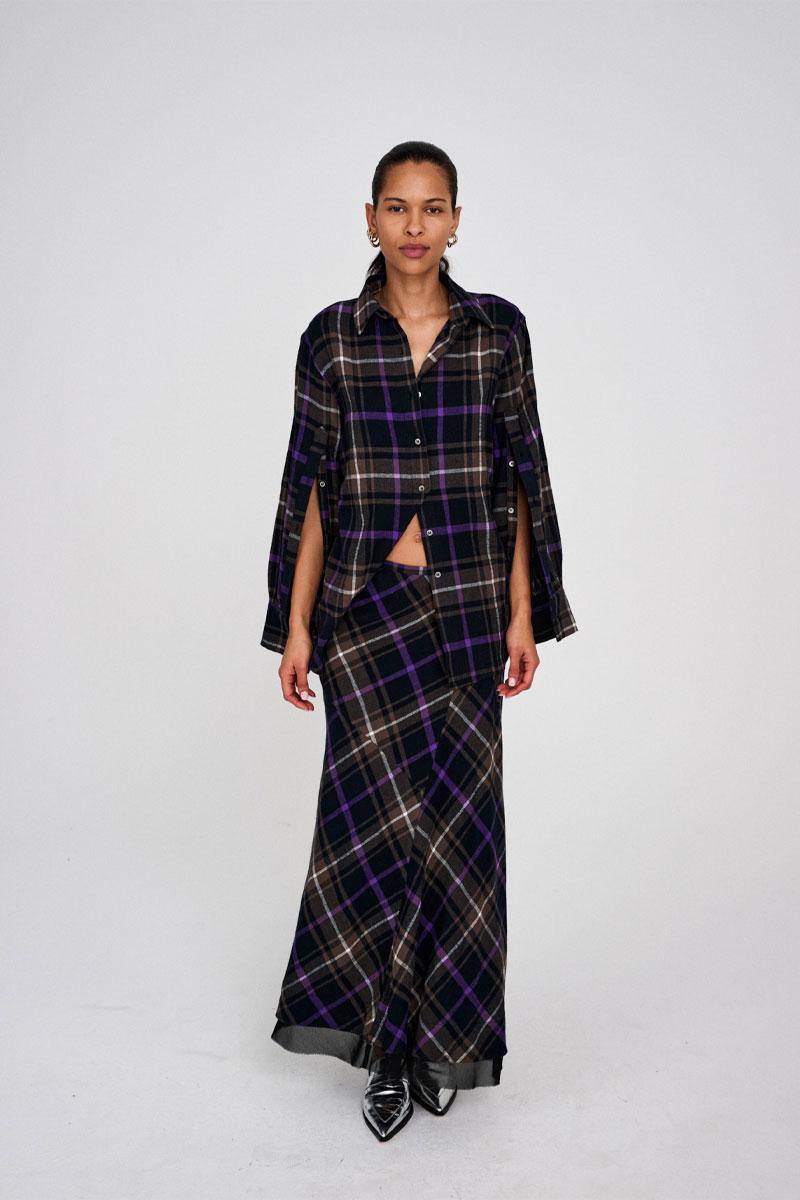 Mallory Shirt Purple Check