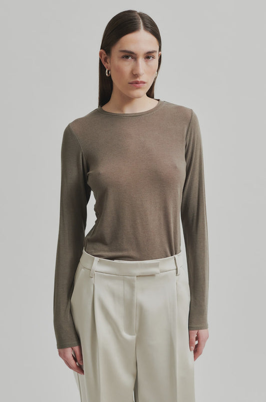 Matima O-Neck Tee - Morel