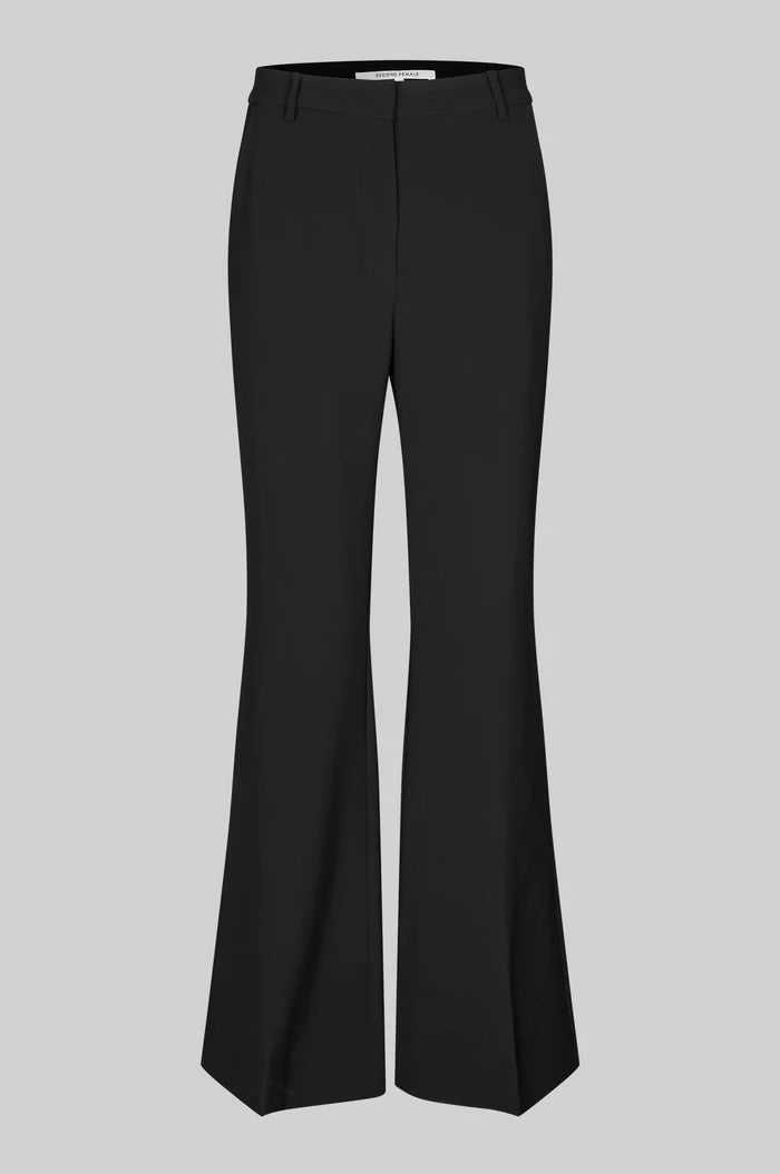 Fique Flared Trousers - Black