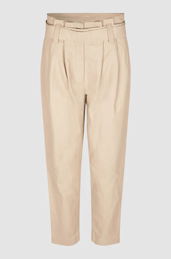 Lito Leather Pants Dark Chalk