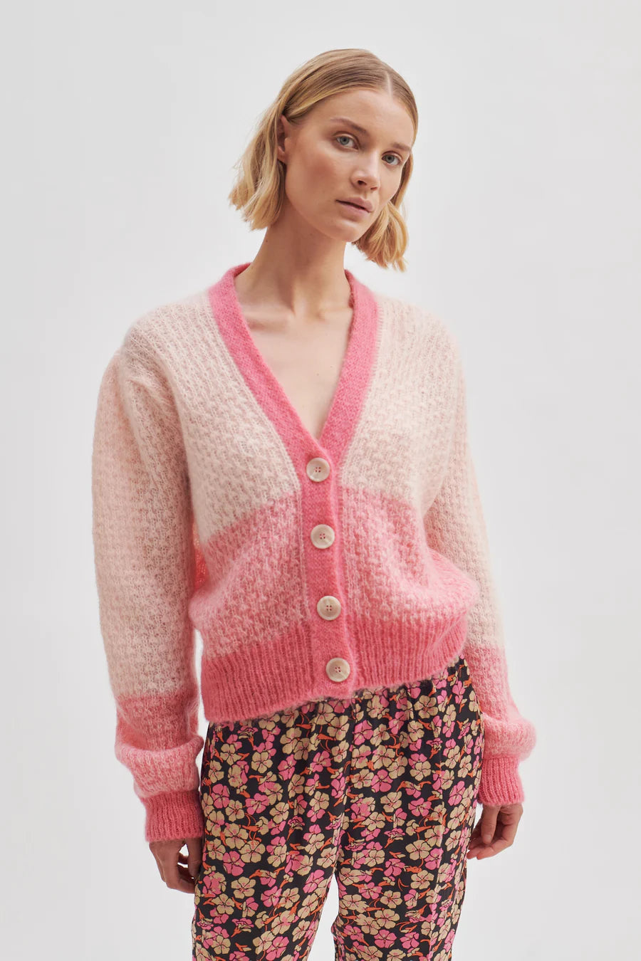 Sebastia Tri-Tone Cardigan
