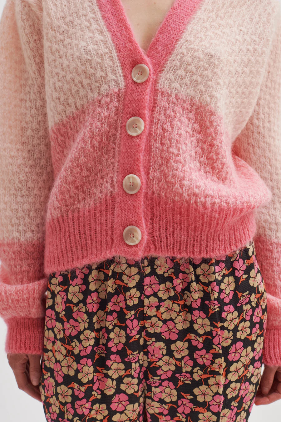 Sebastia Tri-Tone Cardigan