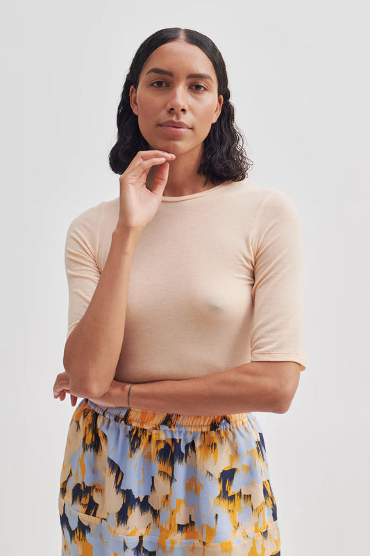 Matima Merino Tencel Tee- Bleached Apricot