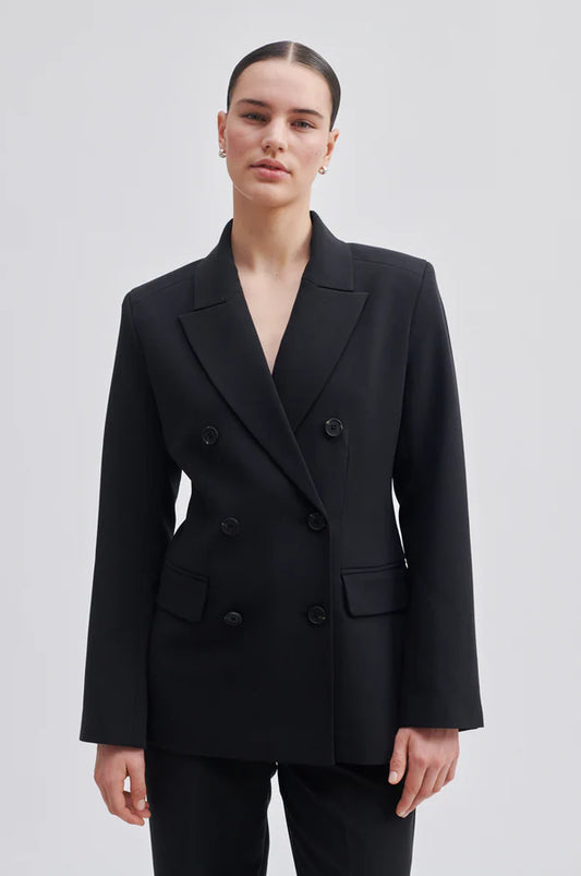 Evie Fitted Blazer- Black