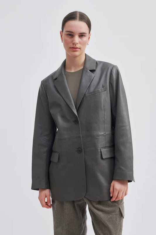 Lito New Leather Blazer - Bungee Cord