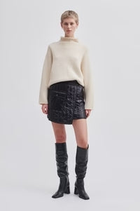 Rikki Knit T-Neck - Dark Chalk