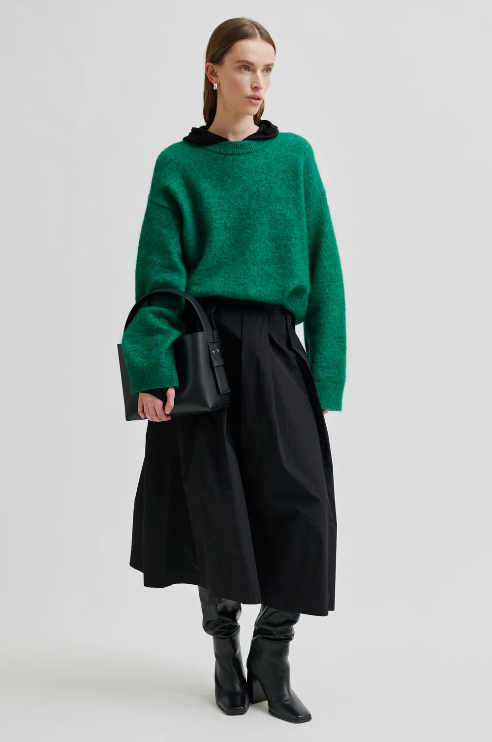 Brooke Knit Drop Shoulder O-Neck - Lush Meadow