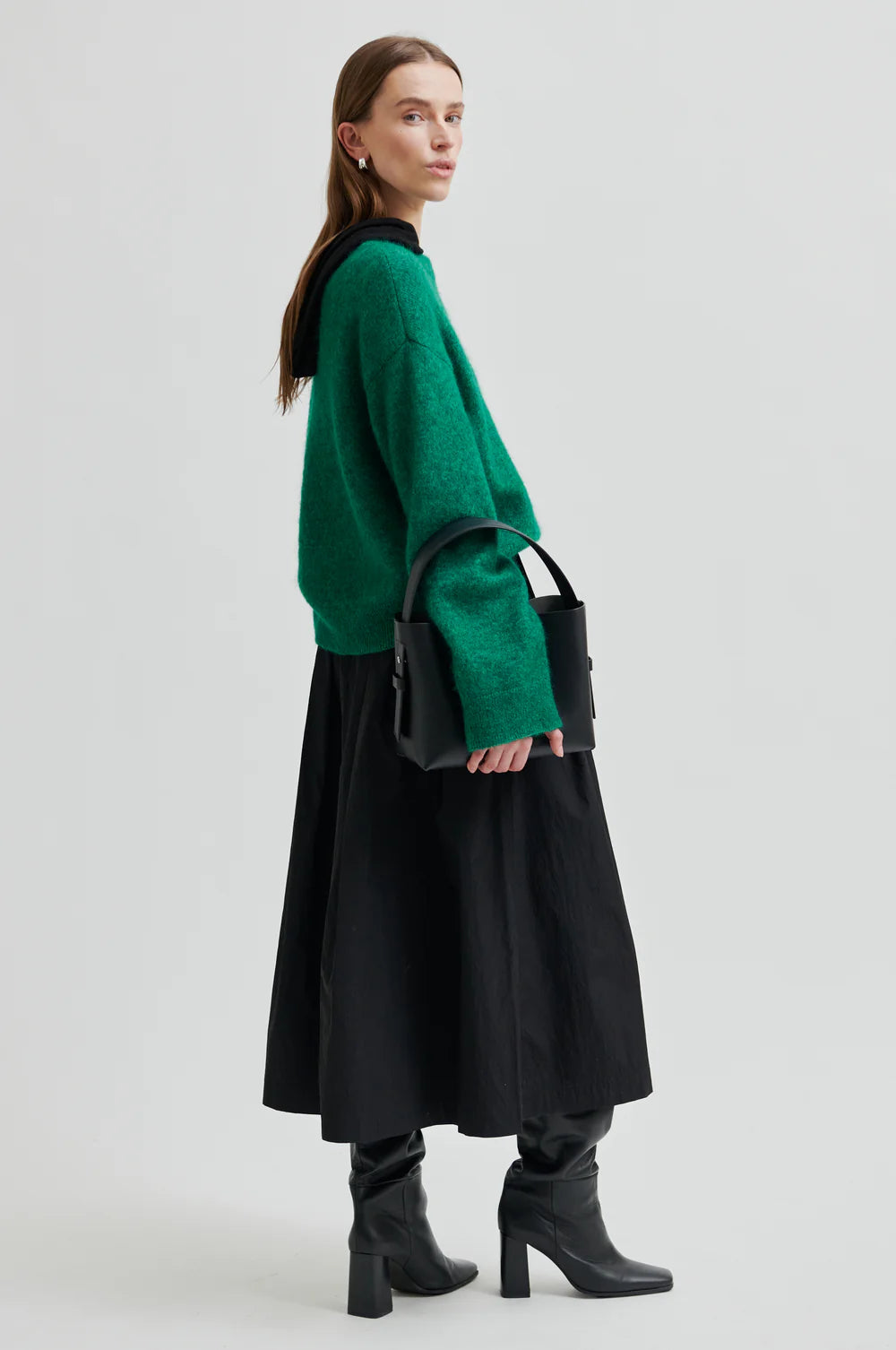 Brooke Knit Drop Shoulder O-Neck - Lush Meadow