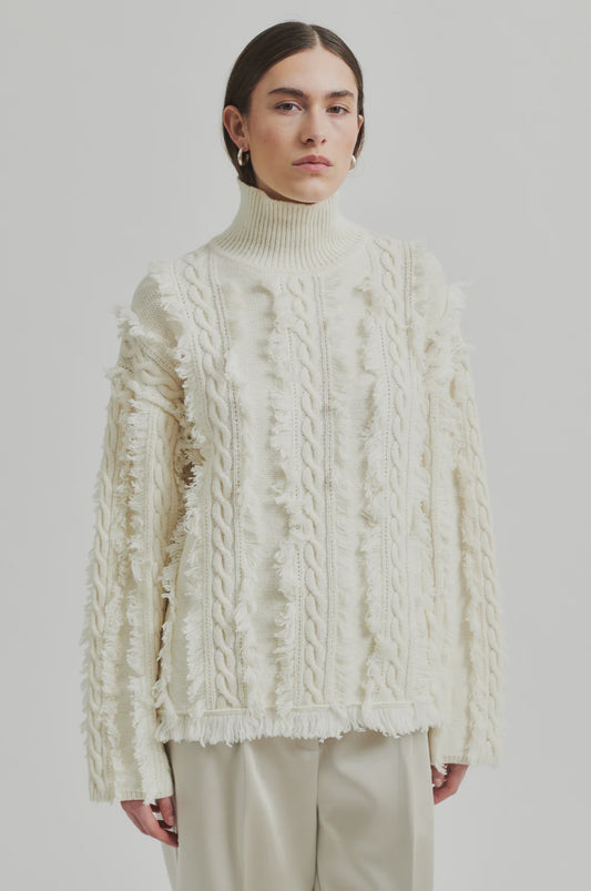 Authentic Knit T-Neck - Eggnog