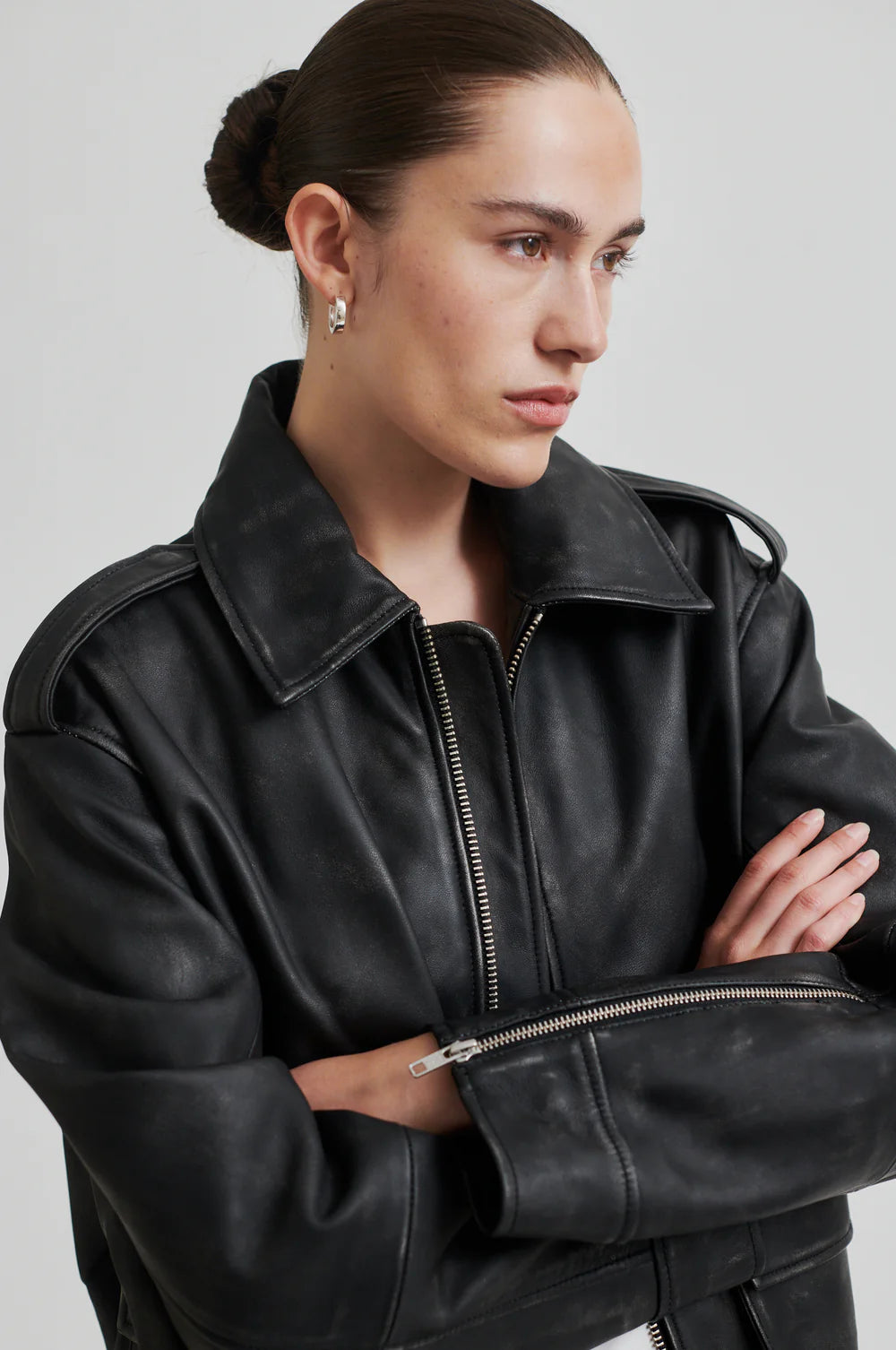 Aura Leather Jacket - Black