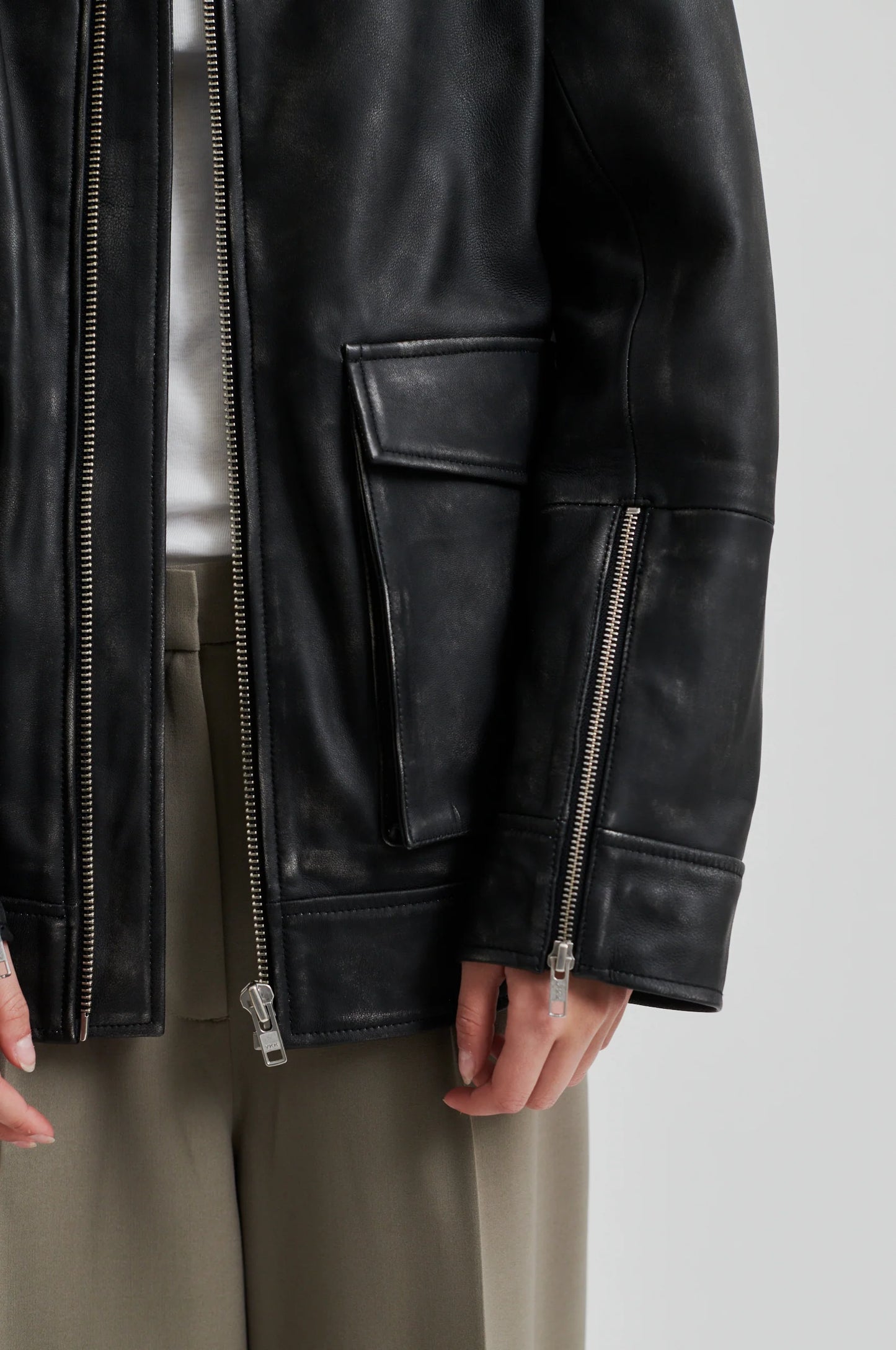Aura Leather Jacket - Black
