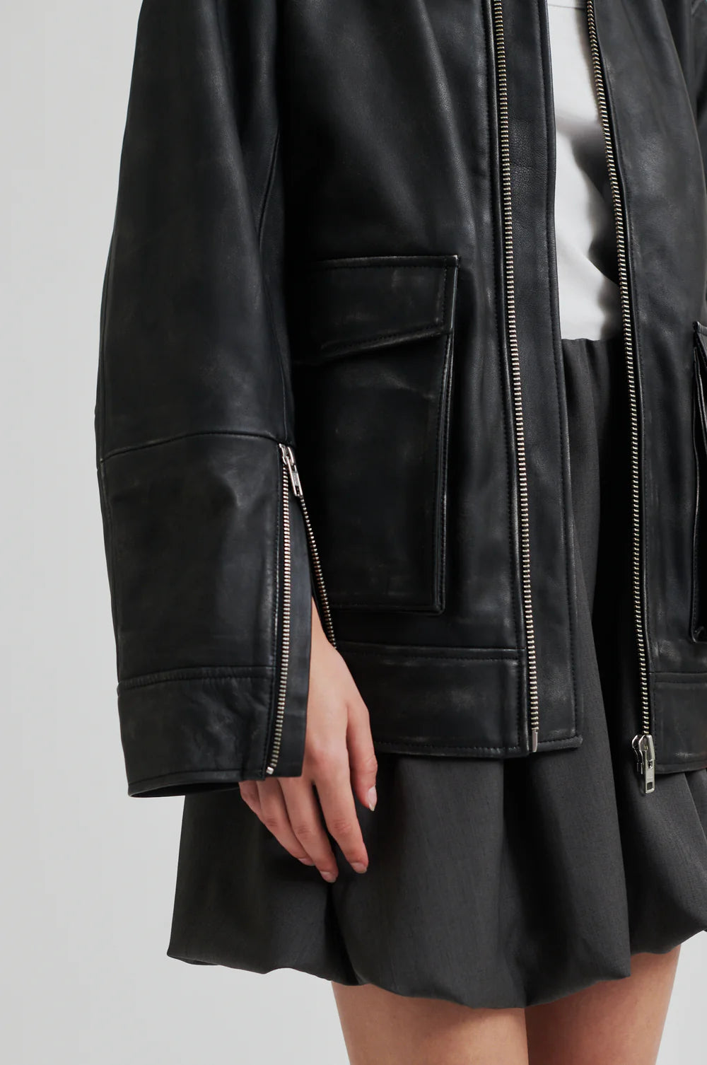 Aura Leather Jacket - Black