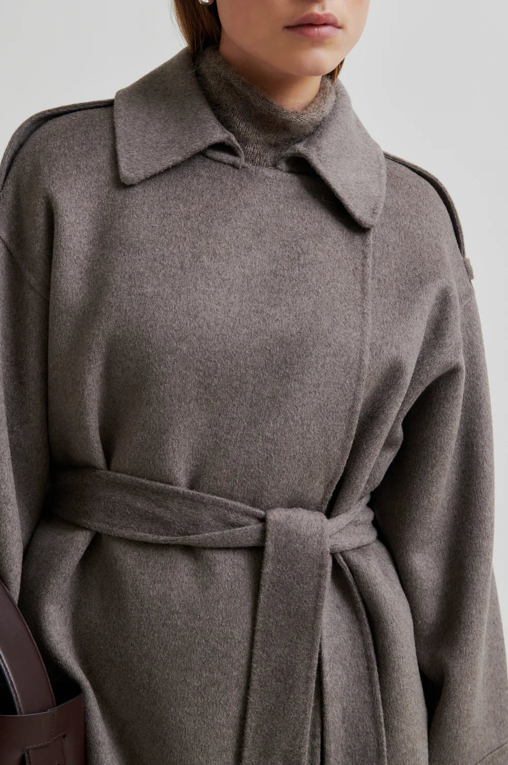 Walance Belt Jacket - Mid Brown