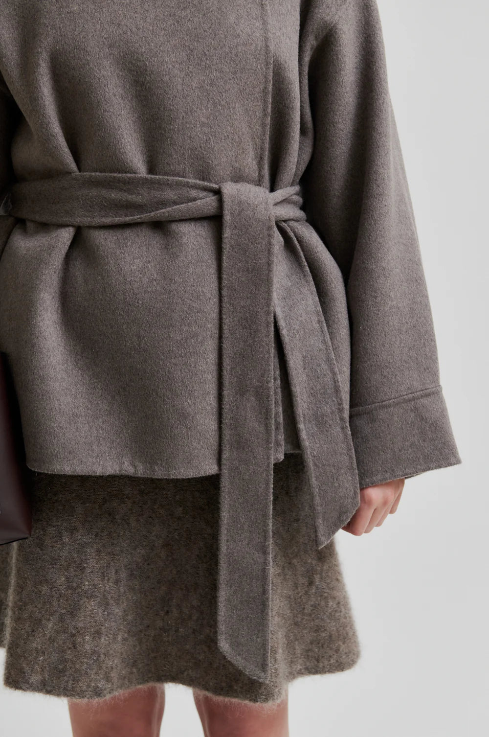 Walance Belt Jacket - Mid Brown