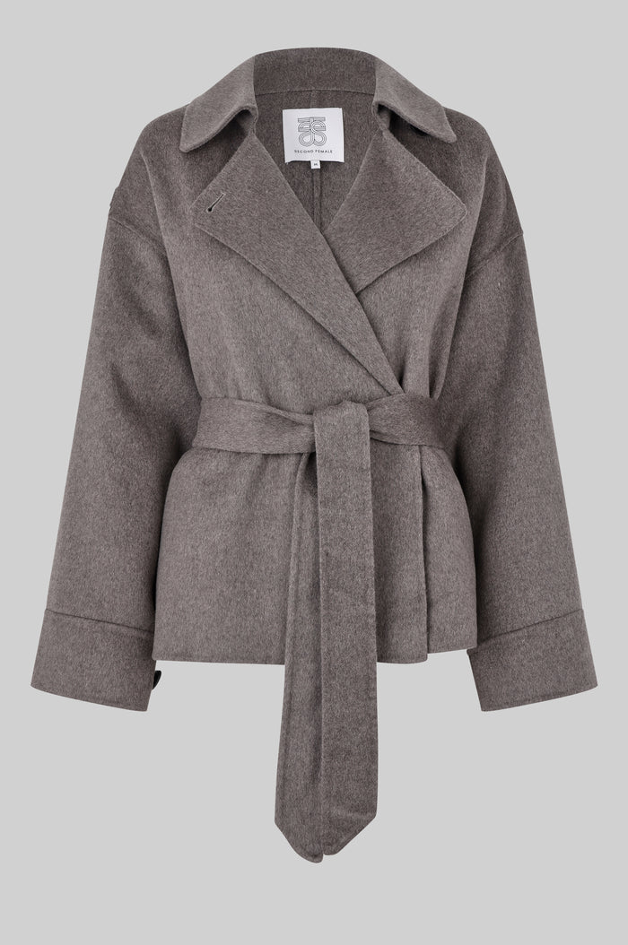 Walance Belt Jacket - Mid Brown