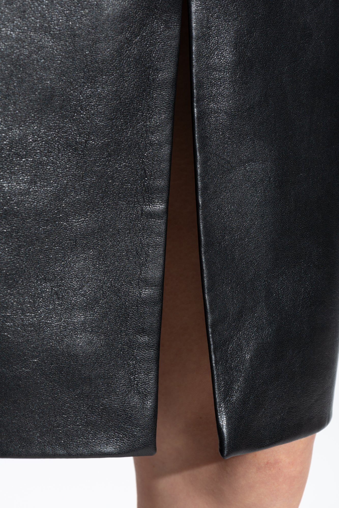 Tyra Skirt - Black Recycled Leather