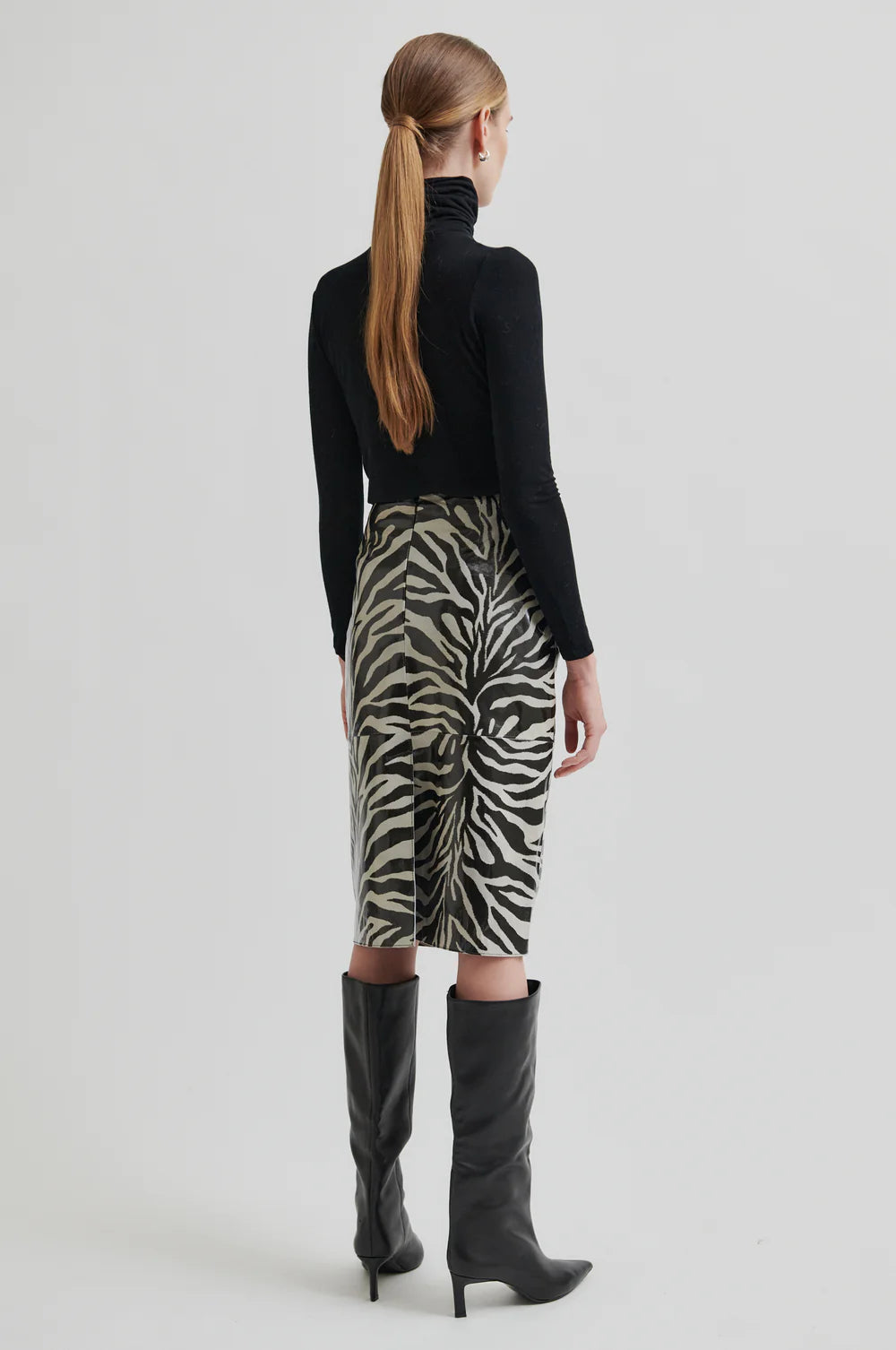 Seba Leather Skirt - Black