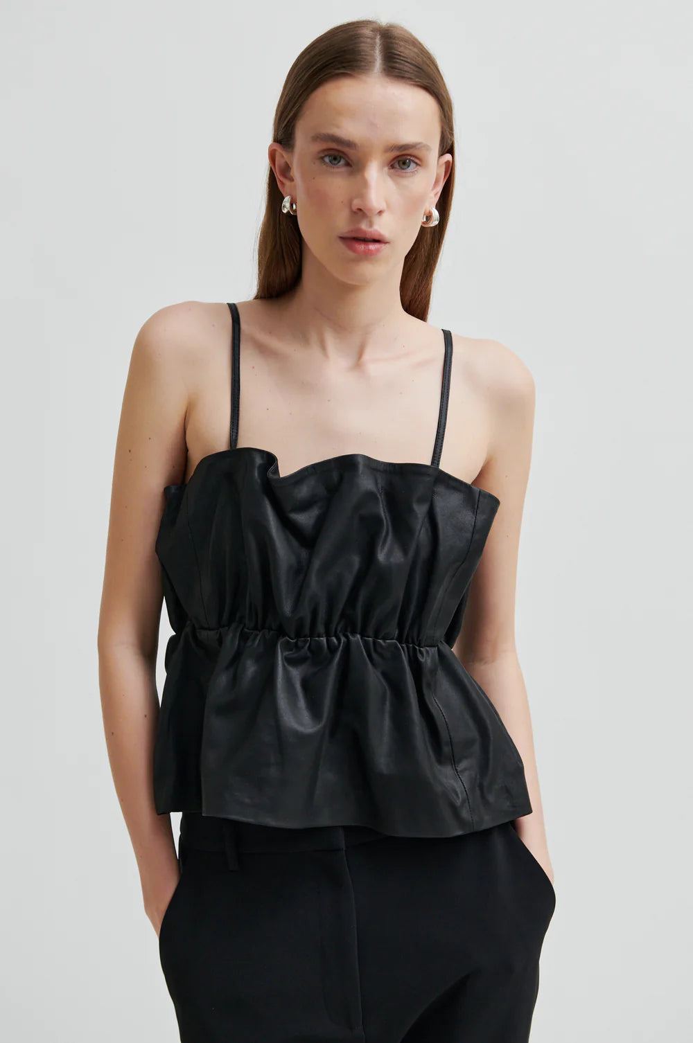 Cova Leather Top -  Black