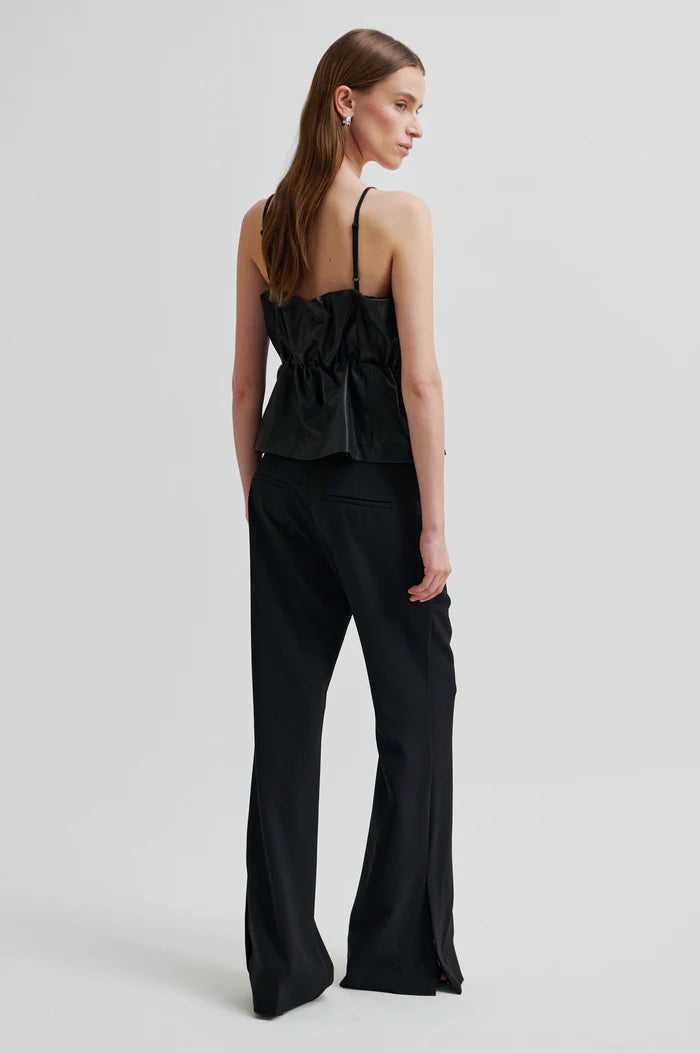 Cova Leather Top -  Black
