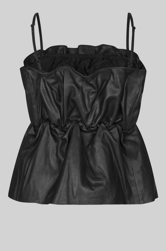 Cova Leather Top -  Black