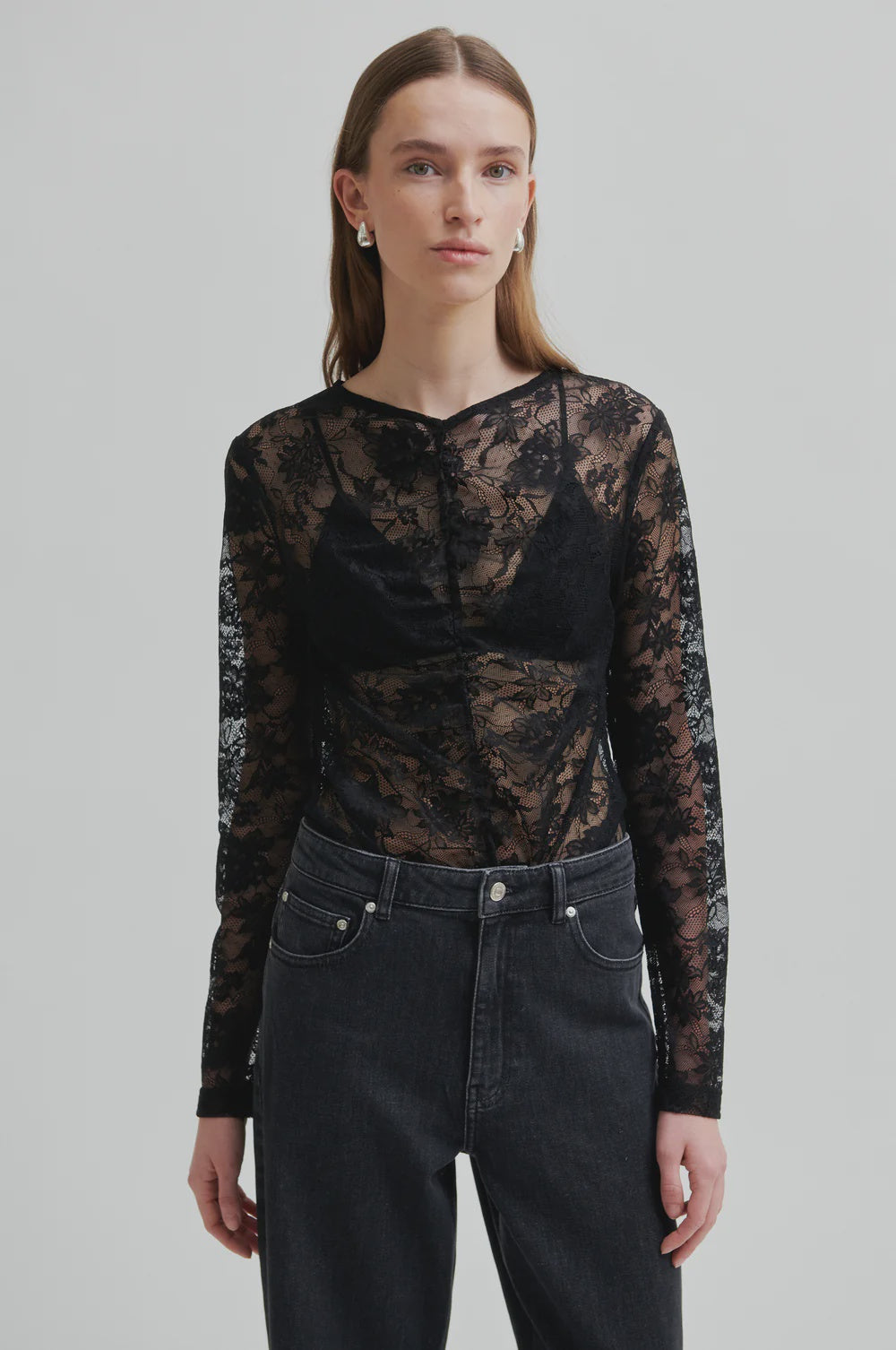 Social Tee - Lace LS Tee