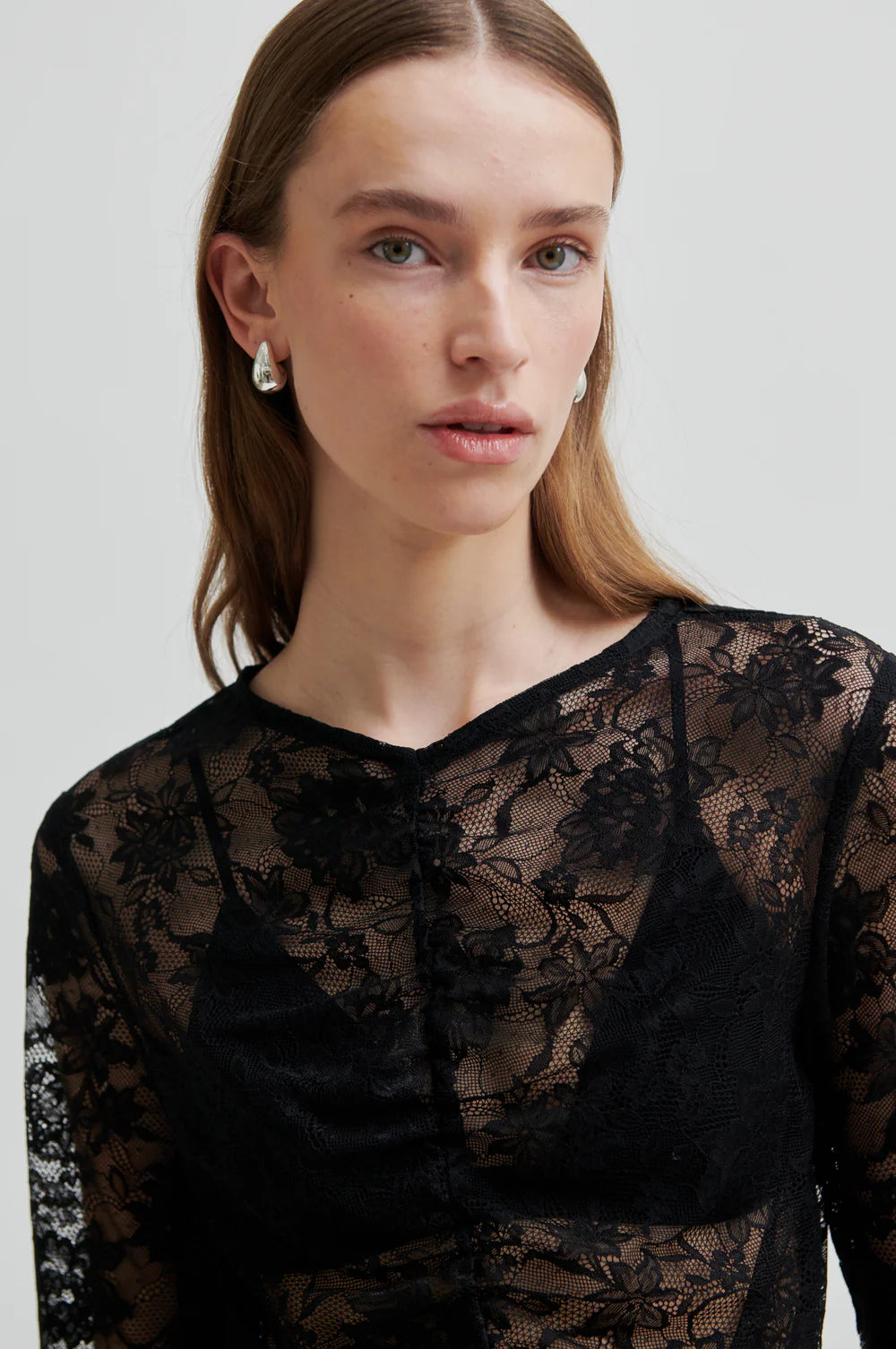 Social Tee - Lace LS Tee