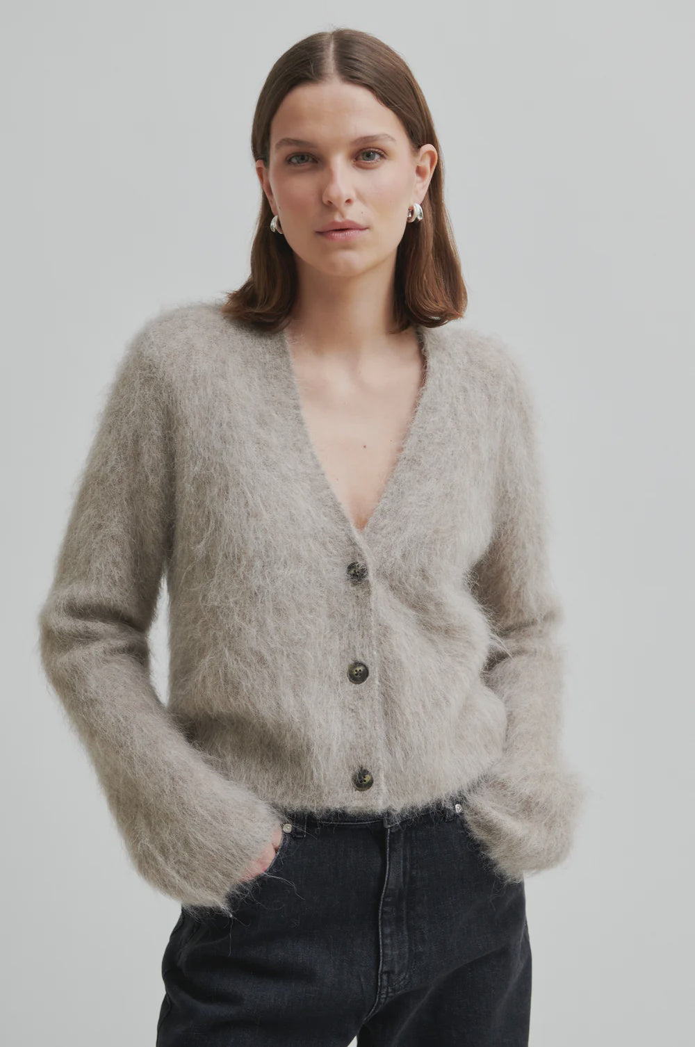 Karla Knit Cardigan - Pumice Stone