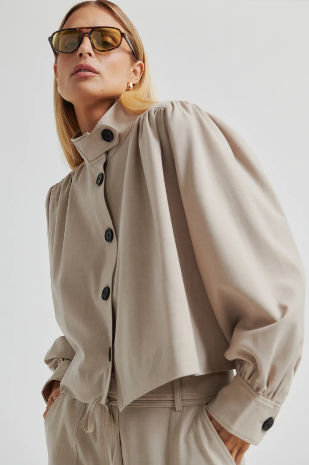 Zoie Jacket - Light Beige Melange