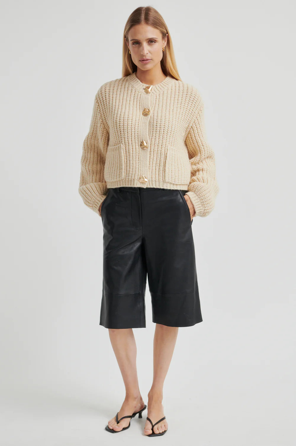 Ulrikke Knit Cardigan - Soft Beige